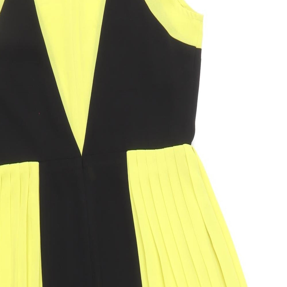 NEXT Womens Multicoloured Polyester Fit & Flare Size 12 Round Neck Zip