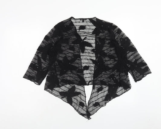 Womens UK Size 14 Per Una Black Cardigan Jumper