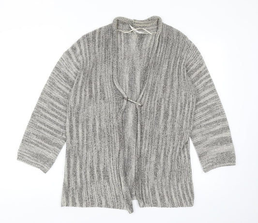Womens UK Size 14 EAST Beige Cardigan Jumper