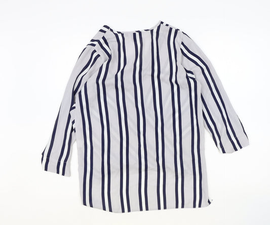 Womens UK Size 8 Atmosphere Blue Basic Blouse