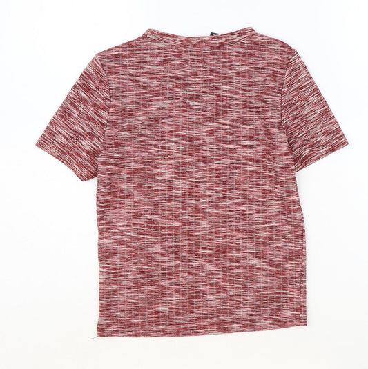 Womens UK Size XS H&M Red Basic T-Shirt