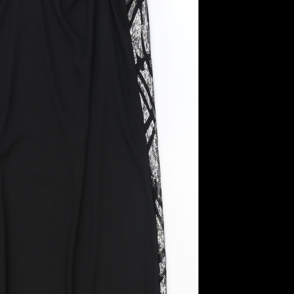 Atmosphere Womens Silver Geometric Polyester Slip Dress Size 10 V-Neck Pullover