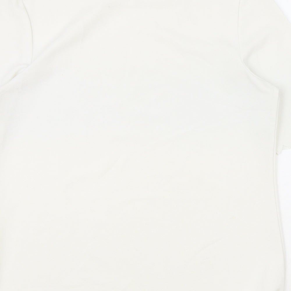 Womens UK Size 10 NEXT Ivory Basic T-Shirt