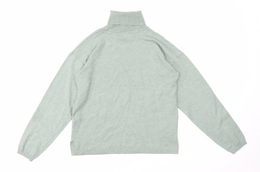 Primark Womens Green Roll Neck Polyester Pullover Jumper Size 6