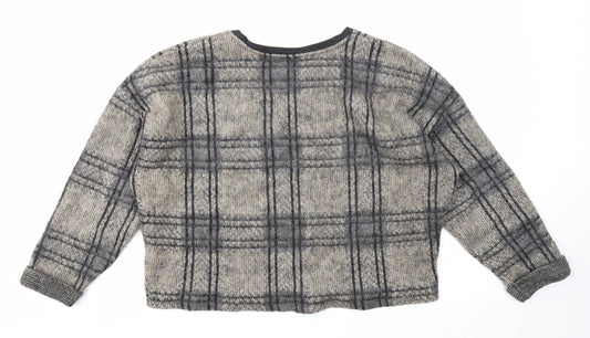 Womens UK Size 16 Topshop Grey Pullover Jumper