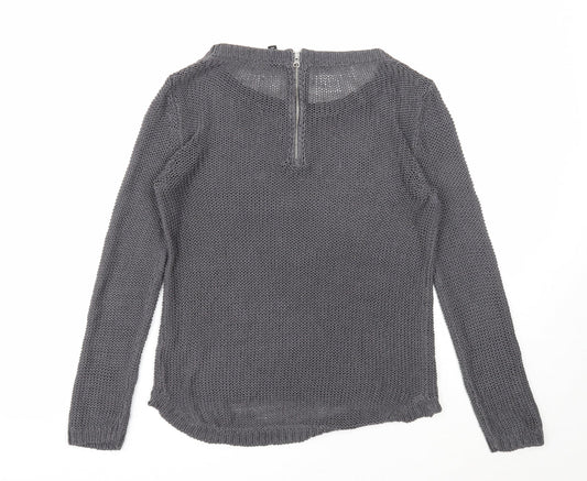 Womens UK Size XS Divided Grey Pullover Jumper
