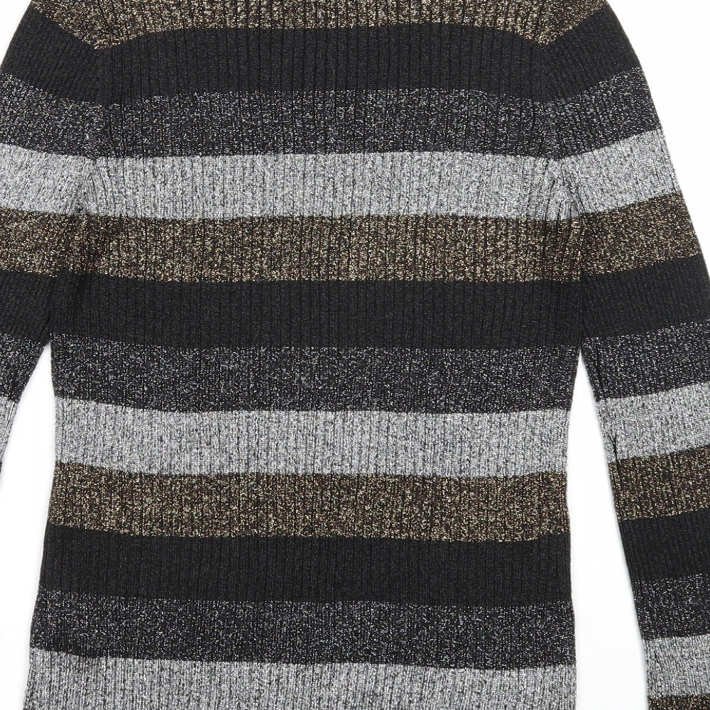 Womens UK Size 14 Papaya Multicoloured Pullover Jumper