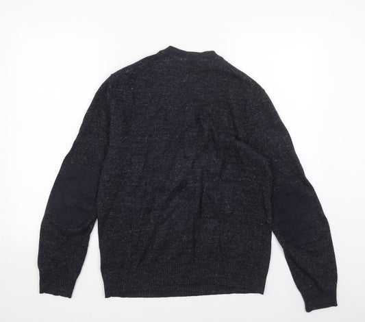 Gap Mens Blue V-Neck Cotton Pullover Jumper Size S