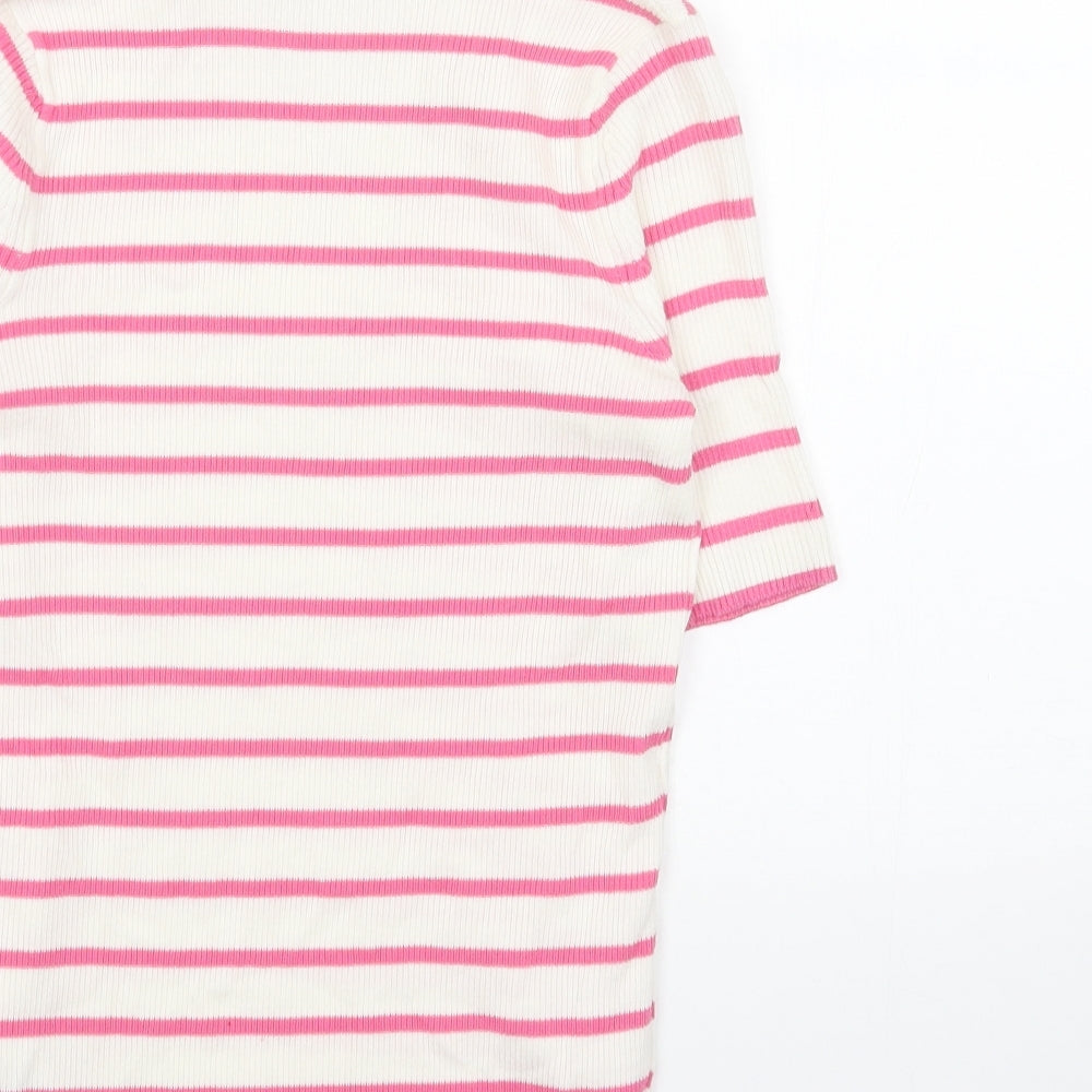 Womens UK Size XS Marks and Spencer White Pullover Jumper