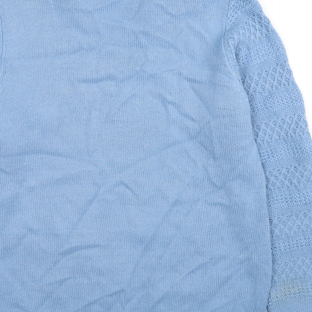 Womens UK Size 10 EWM Blue Pullover Jumper