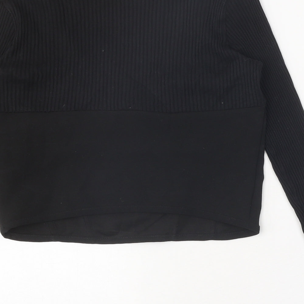 Womens UK Size M Zara Black Basic Tank