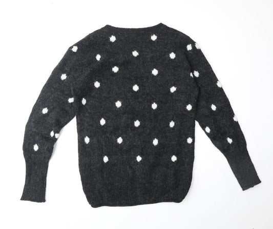 Womens UK Size XS H&M Grey Pullover Jumper