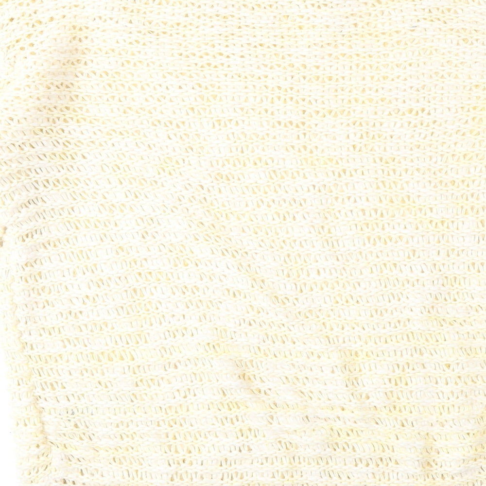 George Womens Yellow Round Neck Acrylic Pullover Jumper Size 10