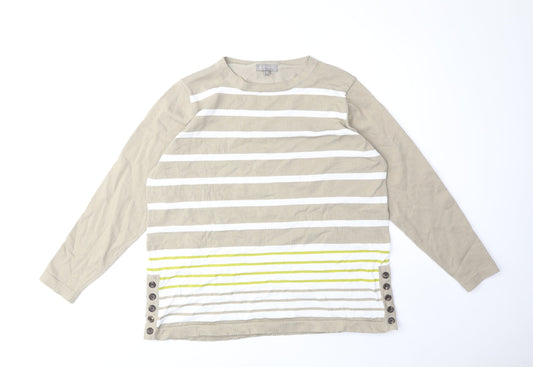 Womens UK Size XL First Avenue Beige Pullover Jumper