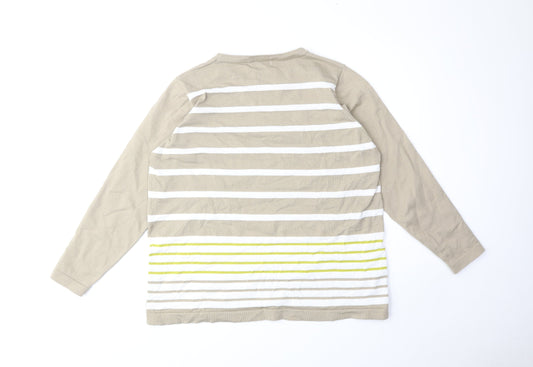 Womens UK Size XL First Avenue Beige Pullover Jumper