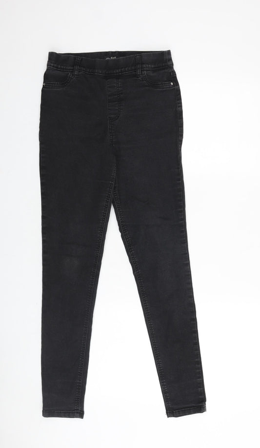 Womens UK Size 10 F&F Regular Fit Skinny Black Jeans