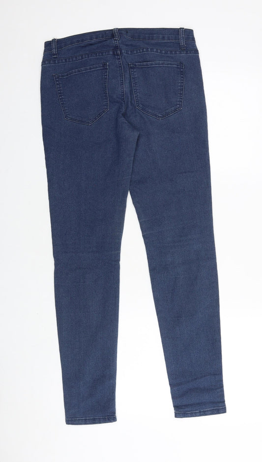 FOREVER 21 Womens Blue Cotton Blend Skinny Jeans Size 27 in L29 in Regular Zip