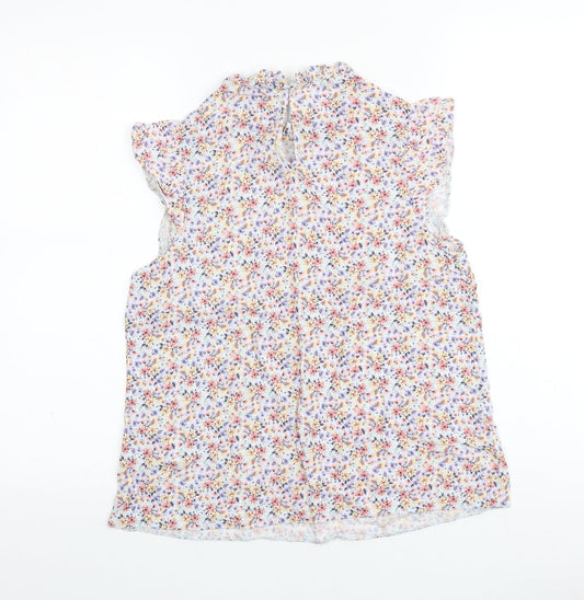 Womens UK Size 10 New Look Multicoloured Basic Blouse