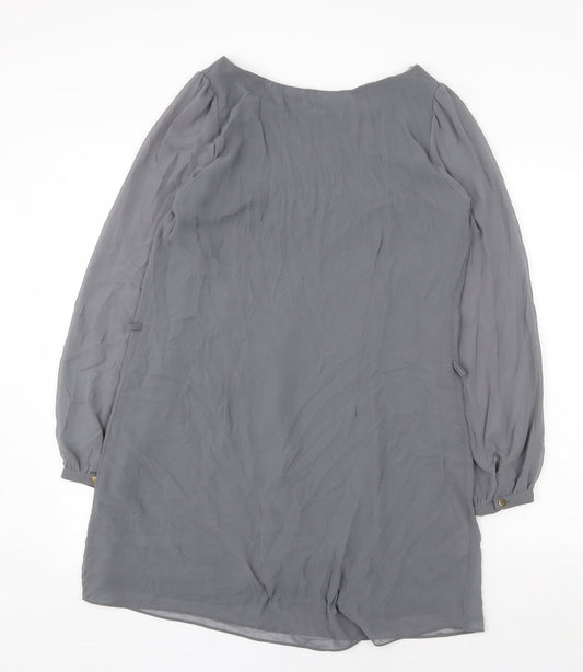 Atmosphere Womens Grey Polyester Shift Size 10 Boat Neck Pullover