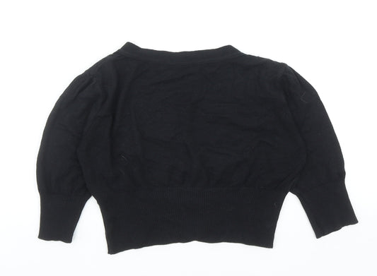 Womens UK Size 6 New Look Black Cardigan Jumper