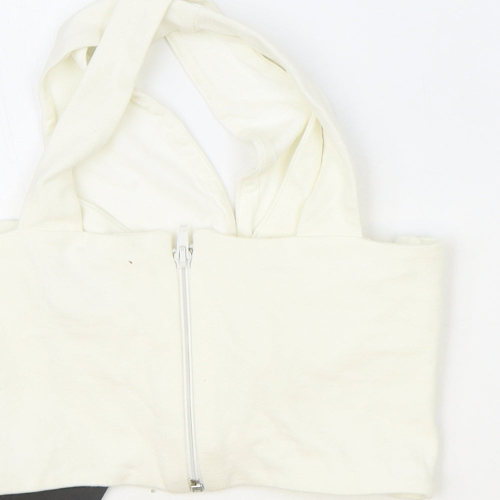 Womens UK Size 10 ASOS Ivory Cropped Blouse