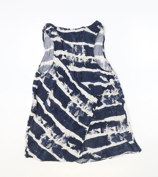 Womens UK Size 10 Topshop Blue Basic Blouse