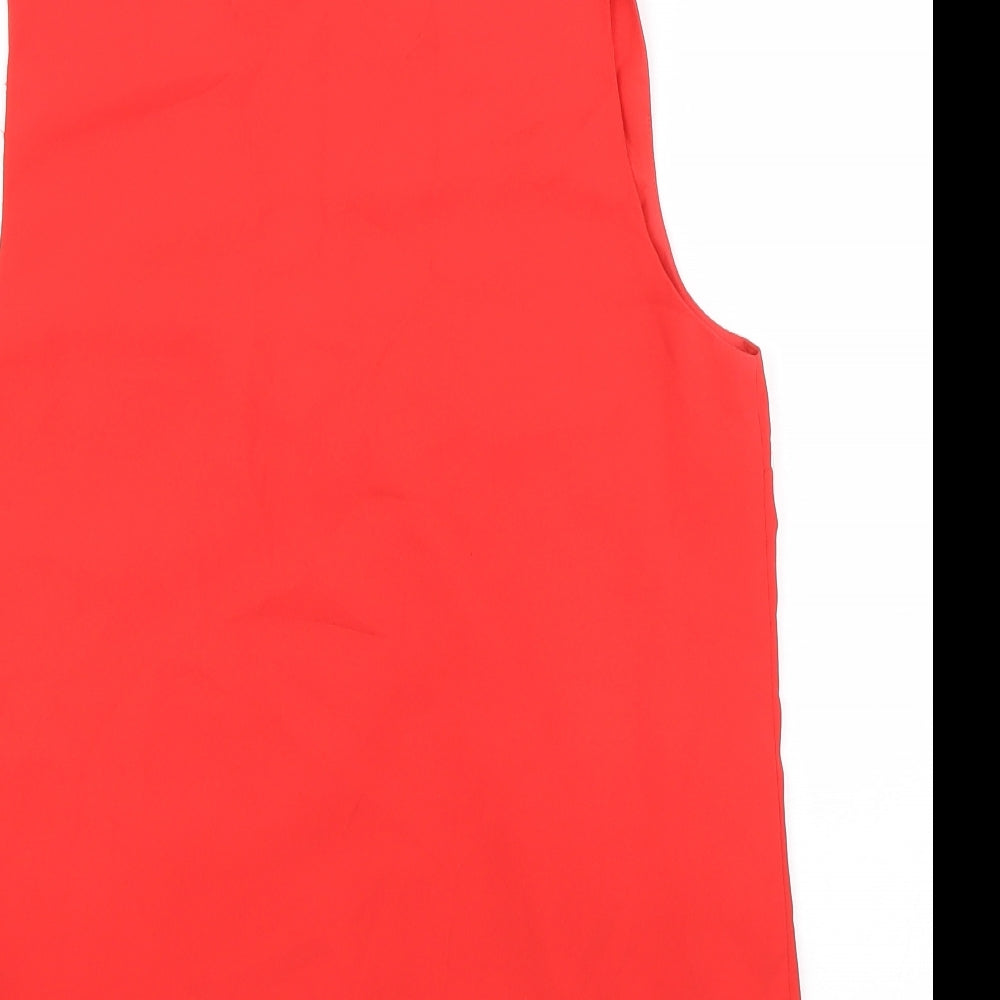 Womens UK Size 10 Oasis Red Basic Tank