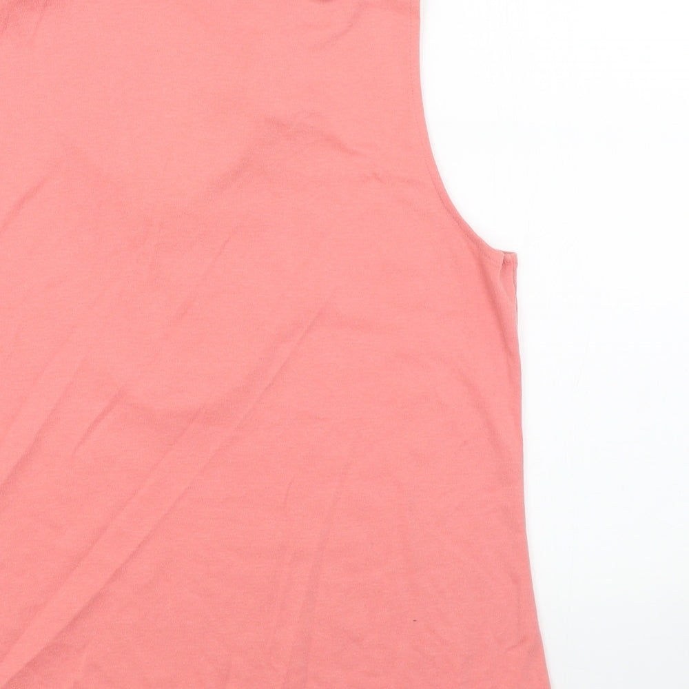 Womens UK Size M BM Pink Basic Tank