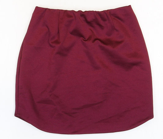 ASOS Womens Red Polyester Mini Skirt Size 10