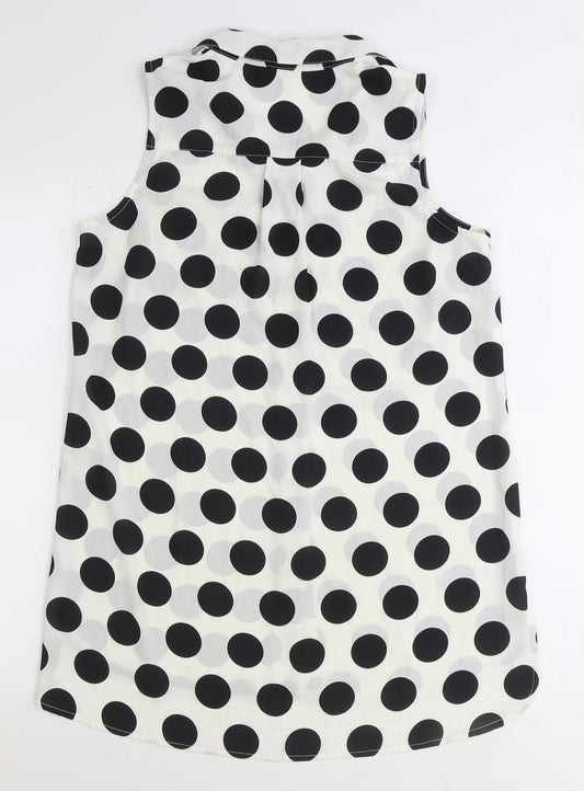 Womens UK Size 10 TU White Basic Button-Up