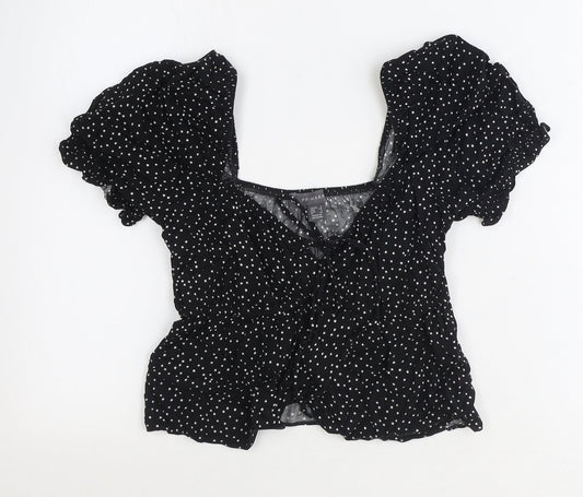 Womens UK Size 6 Primark Black Basic Blouse
