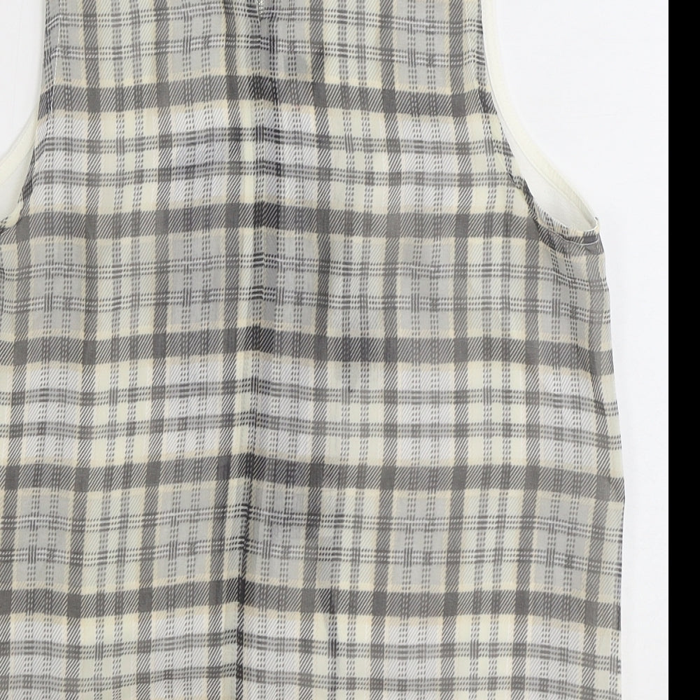 Womens UK Size S Zara White Basic Tank