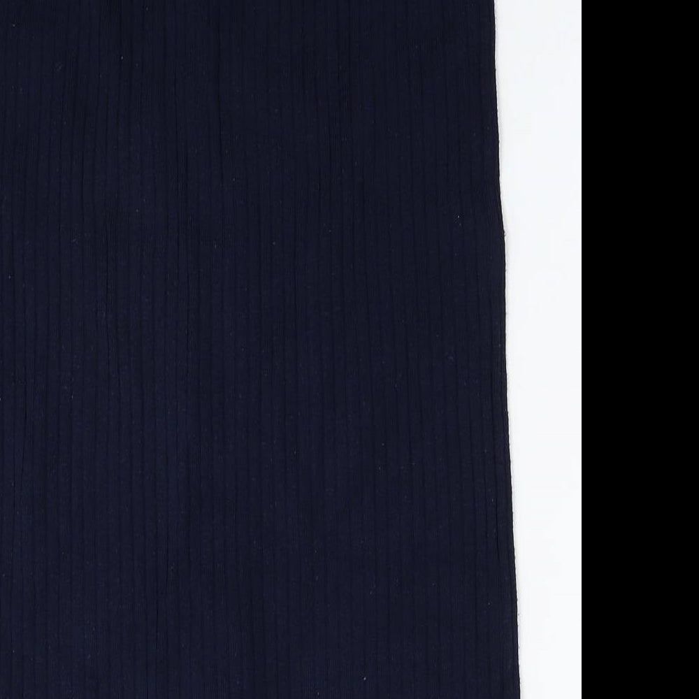 Just Miss Womens Blue Polyester Straight & Pencil Skirt Size 10