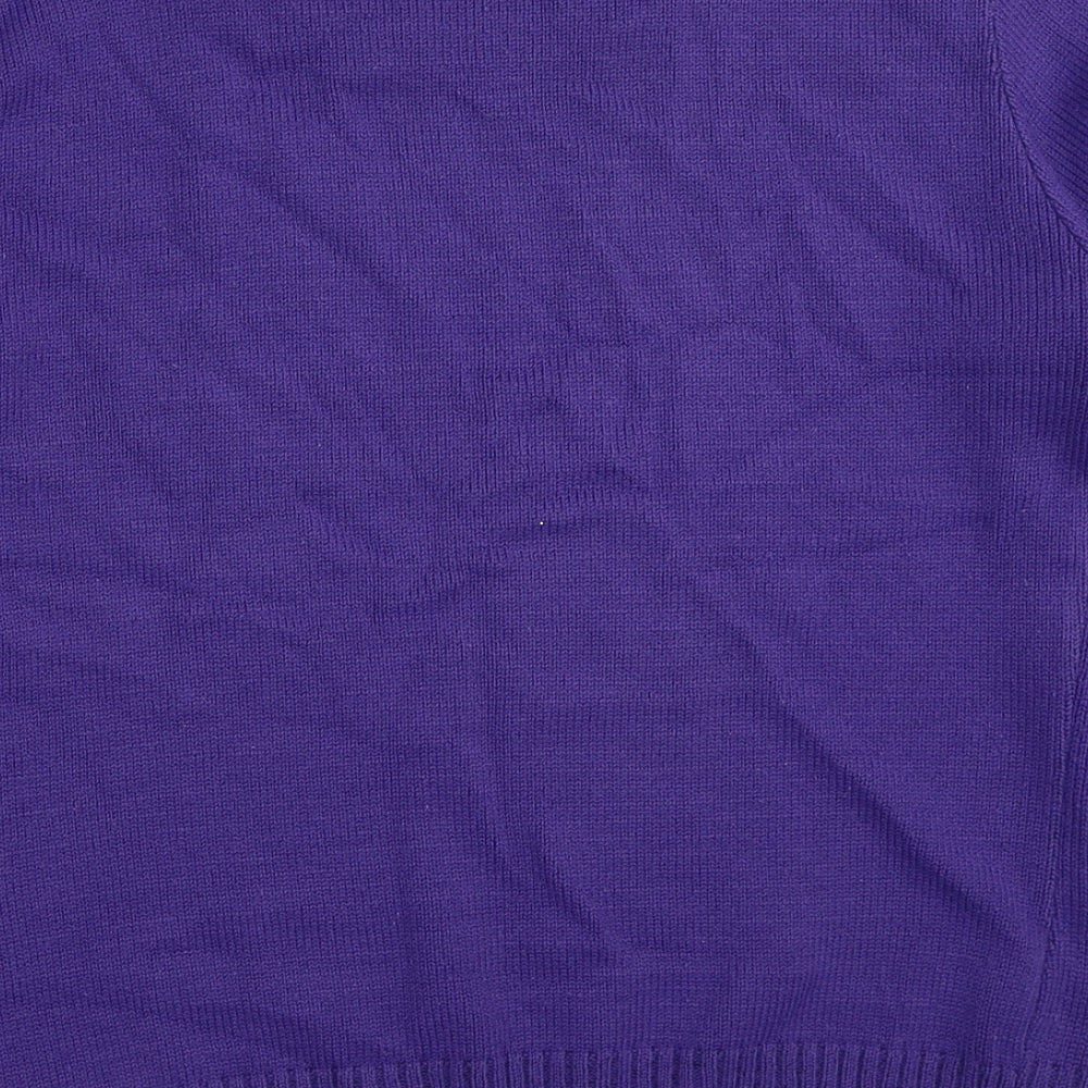 Womens UK Size S CHIC Purple Pullover Jumper
