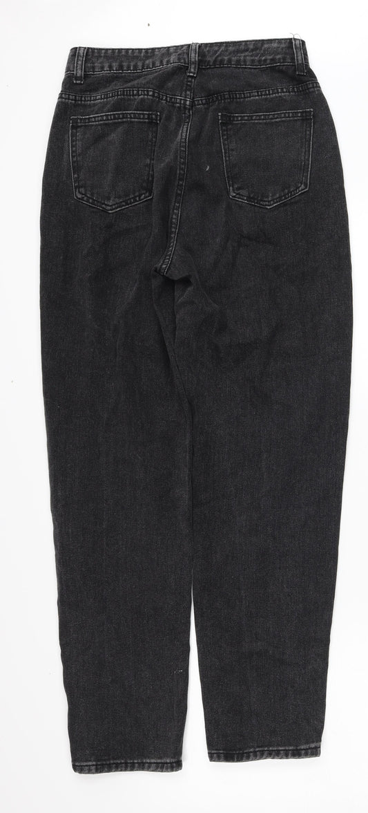 SheIn Womens Black Cotton Straight Jeans Size XS Regular Zip