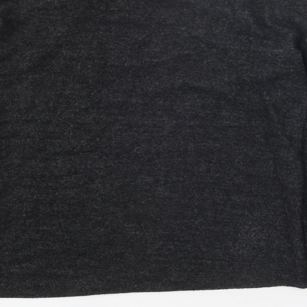 Stradivarius Womens Grey High Neck Viscose Pullover Jumper Size S