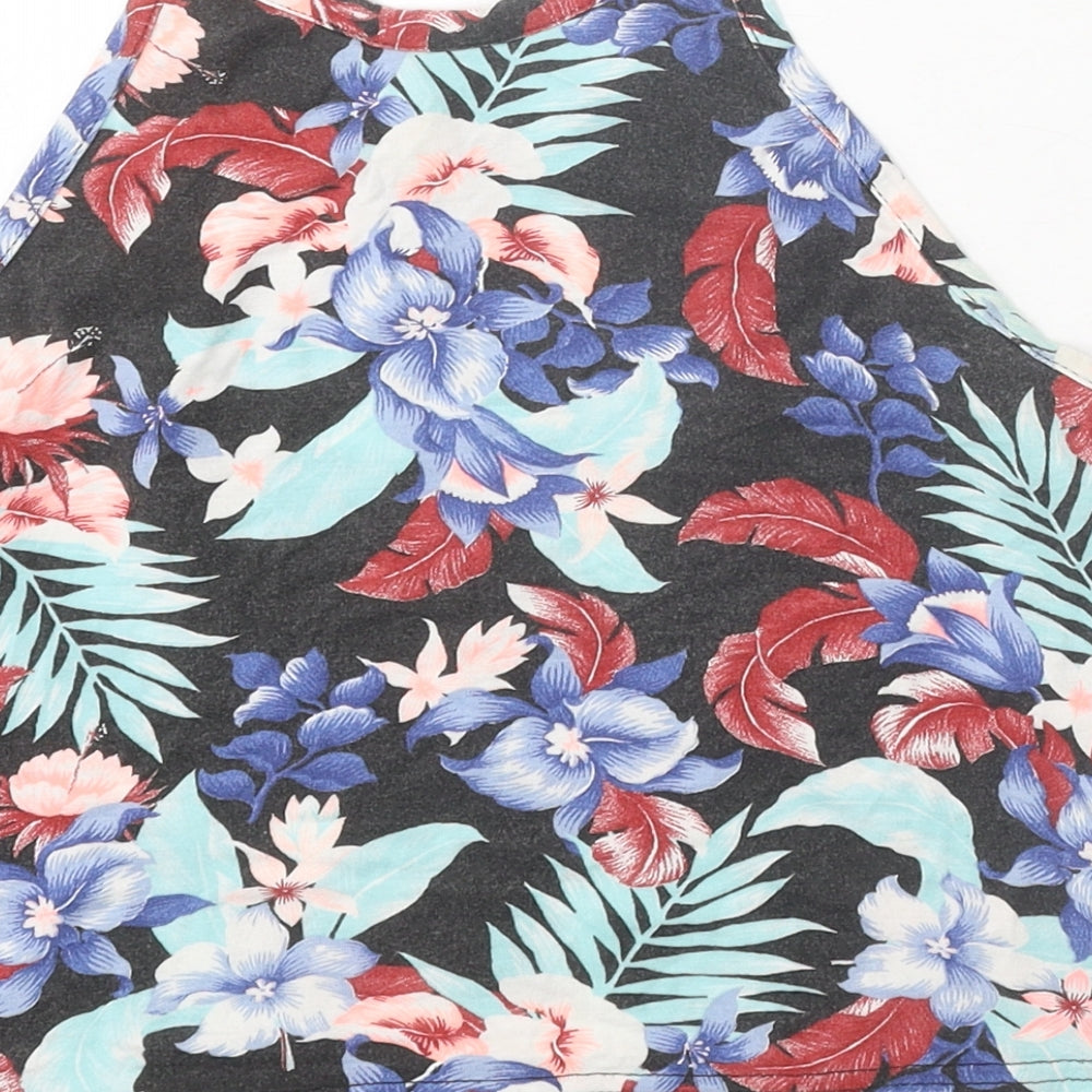 Miss Selfridge Womens Multicoloured Geometric Viscose Basic Tank Size 10 Round Neck - Tropical Print