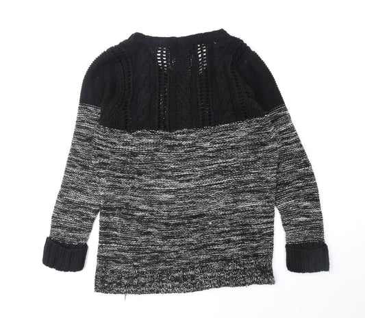 Womens UK Size M Peacocks Black Pullover Jumper