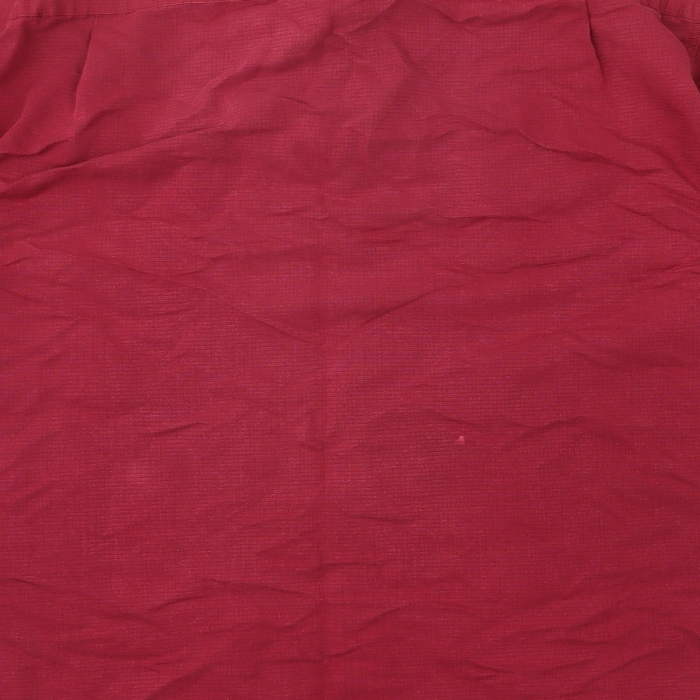 Mens UK Size L Burton Red Button-Up Short Sleeve Casual Shirt