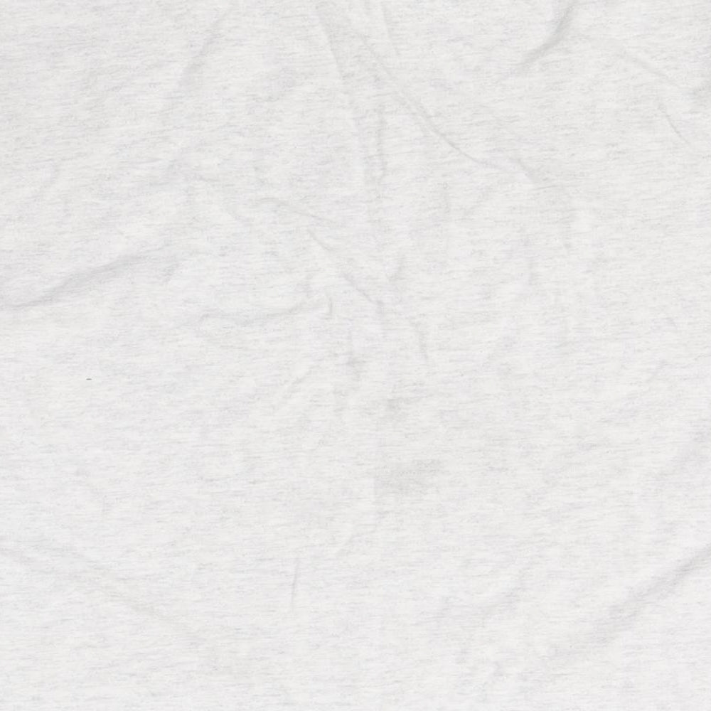 Miss Selfridge Womens Grey Cotton Basic T-Shirt Size M Round Neck