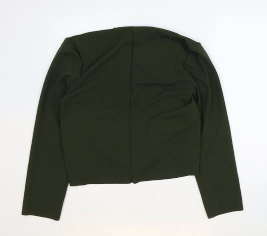 SheIn Womens Green V-Neck Polyester Shrug Jumper Size L