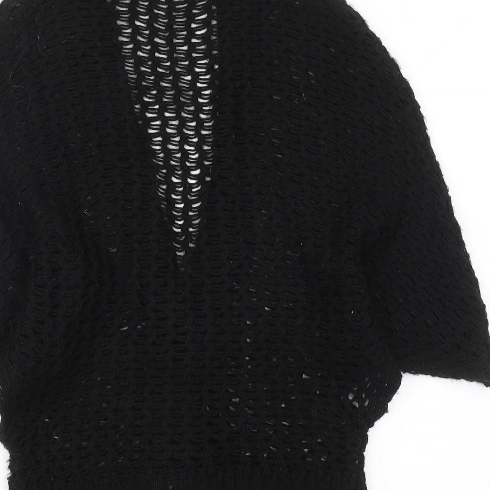 Womens UK Size 10 Topshop Black Cardigan Jumper