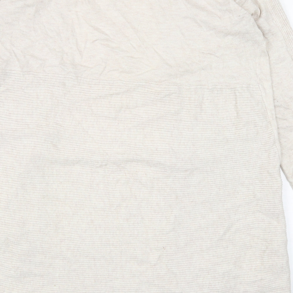 Womens UK Size 14 Red Herring Beige Cardigan Jumper