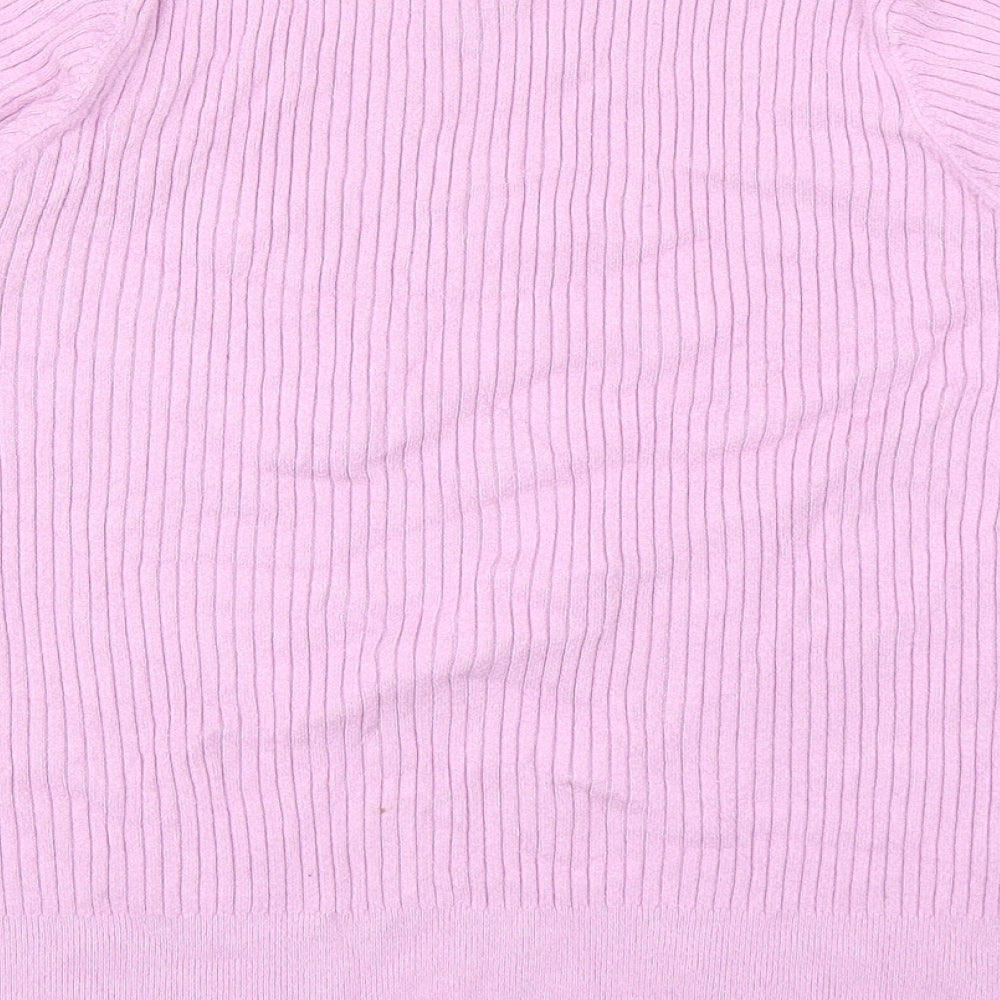 Womens UK Size 16 Marks and Spencer Purple Basic T-Shirt
