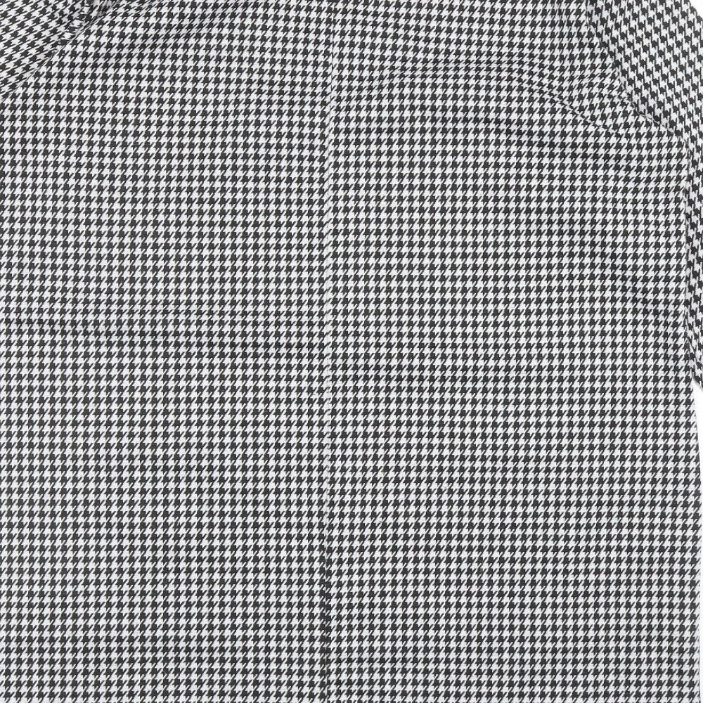 Primark Womens Black Houndstooth Polyester Sheath Size 18 Round Neck Pullover