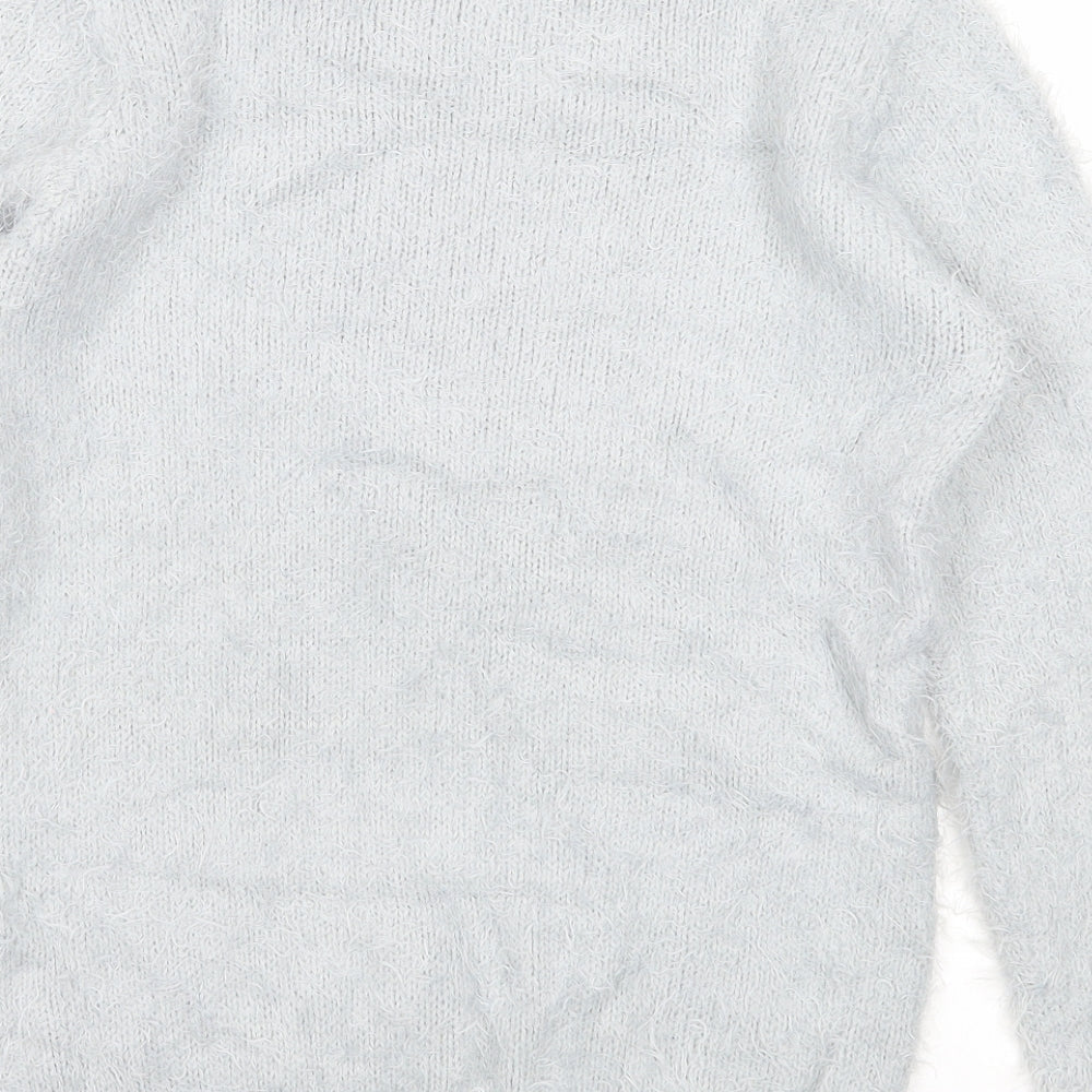 Womens UK Size M Quiz Grey Pullover Jumper