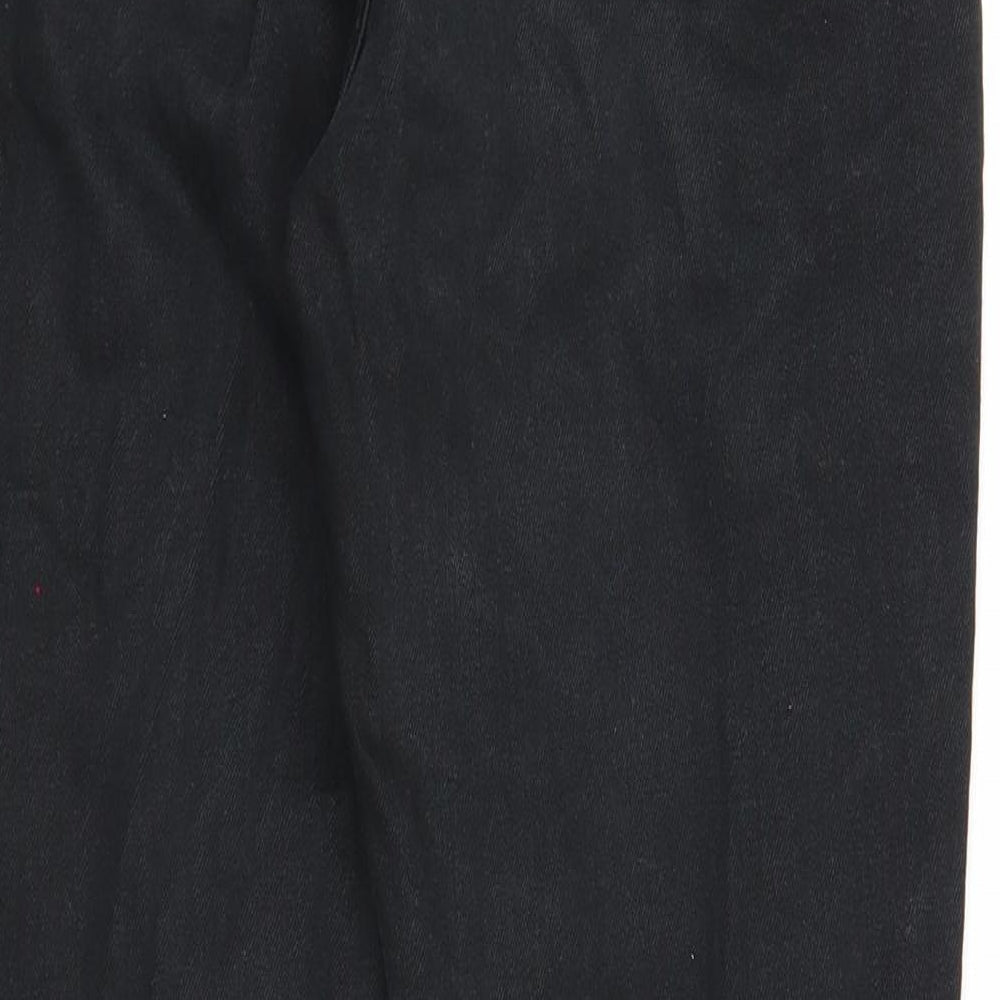 Womens UK Size 29 in Preworn Regular Fit Straight Black Jeans
