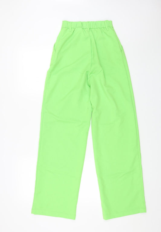 Womens UK Size 4 H&M Regular Fit Green Trousers