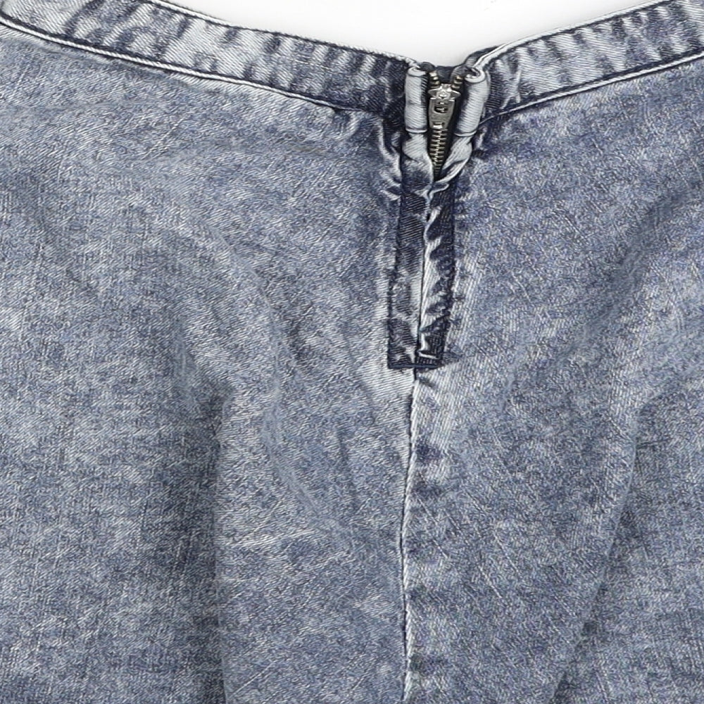 Womens UK Size 8 Topshop Mini Denim Skirt