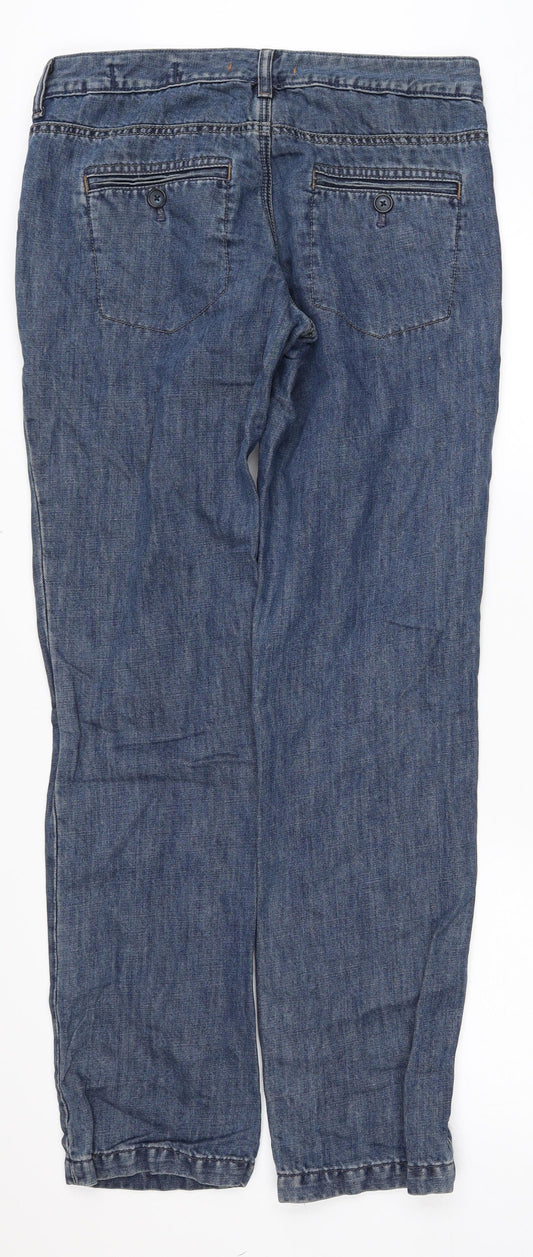 Gap Womens Blue Cotton Straight Jeans Size 28 L32 in Regular Zip